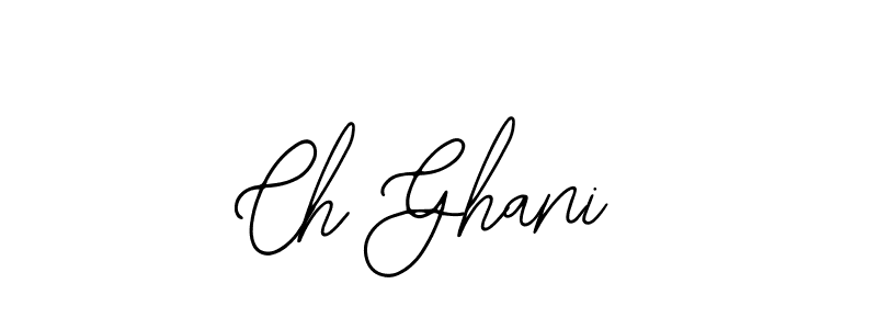 The best way (Bearetta-2O07w) to make a short signature is to pick only two or three words in your name. The name Ch Ghani include a total of six letters. For converting this name. Ch Ghani signature style 12 images and pictures png
