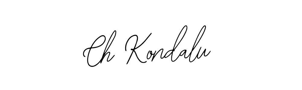 How to make Ch Kondalu name signature. Use Bearetta-2O07w style for creating short signs online. This is the latest handwritten sign. Ch Kondalu signature style 12 images and pictures png