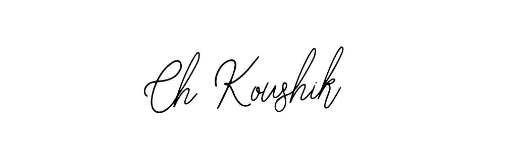 Also You can easily find your signature by using the search form. We will create Ch Koushik name handwritten signature images for you free of cost using Bearetta-2O07w sign style. Ch Koushik signature style 12 images and pictures png