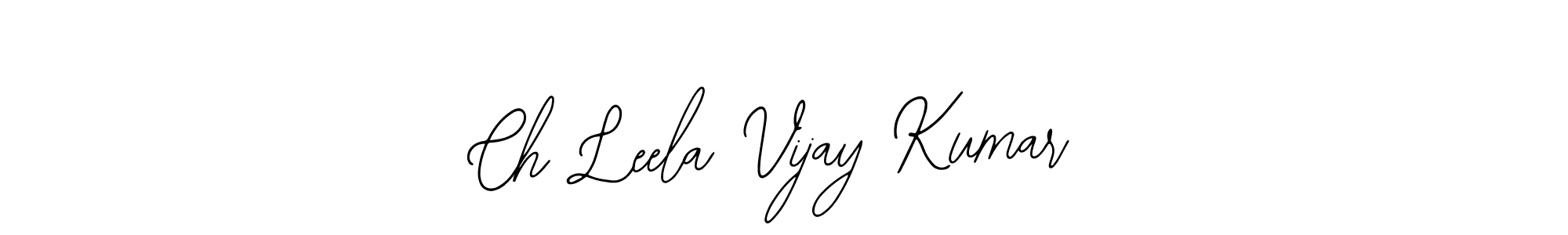 Make a beautiful signature design for name Ch Leela Vijay Kumar. Use this online signature maker to create a handwritten signature for free. Ch Leela Vijay Kumar signature style 12 images and pictures png