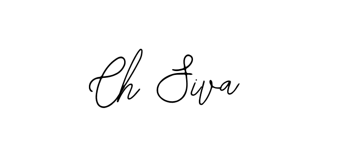 The best way (Bearetta-2O07w) to make a short signature is to pick only two or three words in your name. The name Ch Siva include a total of six letters. For converting this name. Ch Siva signature style 12 images and pictures png