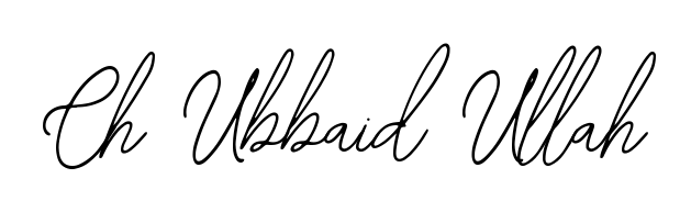 This is the best signature style for the Ch Ubbaid Ullah name. Also you like these signature font (Bearetta-2O07w). Mix name signature. Ch Ubbaid Ullah signature style 12 images and pictures png
