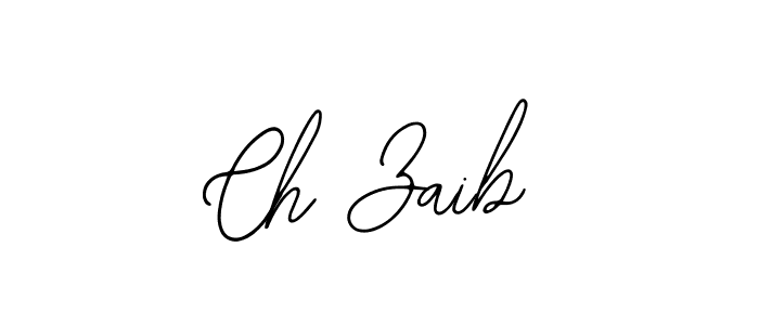 Use a signature maker to create a handwritten signature online. With this signature software, you can design (Bearetta-2O07w) your own signature for name Ch Zaib. Ch Zaib signature style 12 images and pictures png