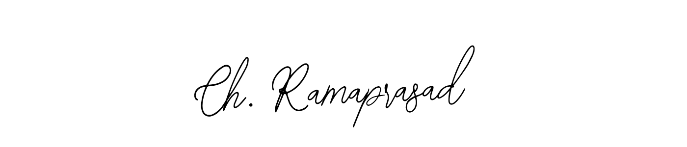 The best way (Bearetta-2O07w) to make a short signature is to pick only two or three words in your name. The name Ch. Ramaprasad include a total of six letters. For converting this name. Ch. Ramaprasad signature style 12 images and pictures png