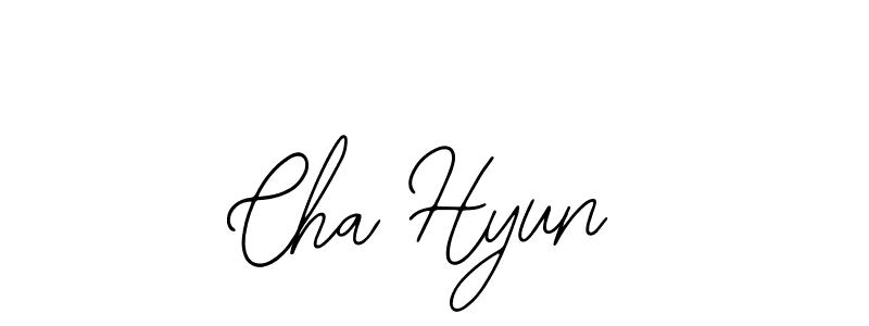 You should practise on your own different ways (Bearetta-2O07w) to write your name (Cha Hyun) in signature. don't let someone else do it for you. Cha Hyun signature style 12 images and pictures png