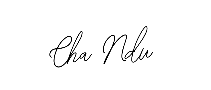 How to make Cha Ndu name signature. Use Bearetta-2O07w style for creating short signs online. This is the latest handwritten sign. Cha Ndu signature style 12 images and pictures png