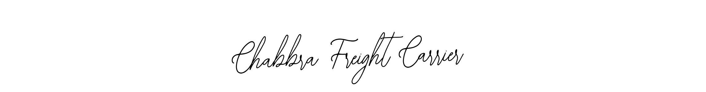 How to make Chabbra Freight Carrier name signature. Use Bearetta-2O07w style for creating short signs online. This is the latest handwritten sign. Chabbra Freight Carrier signature style 12 images and pictures png