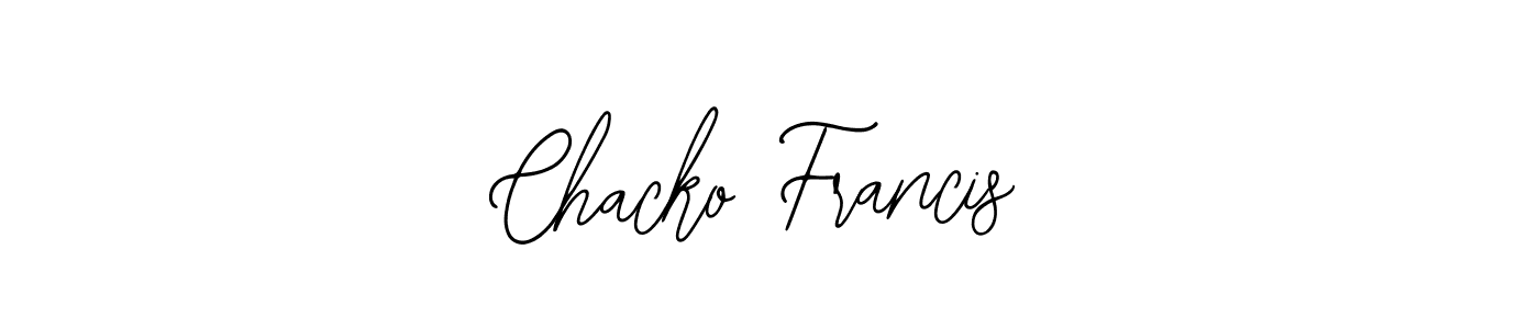 How to make Chacko Francis name signature. Use Bearetta-2O07w style for creating short signs online. This is the latest handwritten sign. Chacko Francis signature style 12 images and pictures png