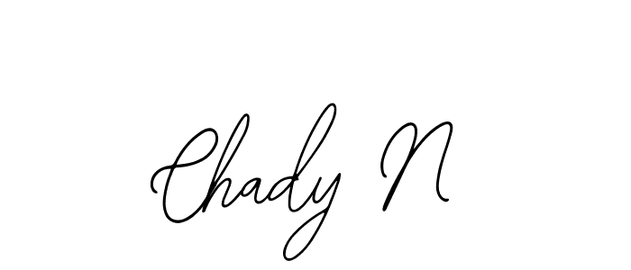 Use a signature maker to create a handwritten signature online. With this signature software, you can design (Bearetta-2O07w) your own signature for name Chady N. Chady N signature style 12 images and pictures png