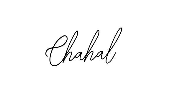 How to make Chahal name signature. Use Bearetta-2O07w style for creating short signs online. This is the latest handwritten sign. Chahal signature style 12 images and pictures png