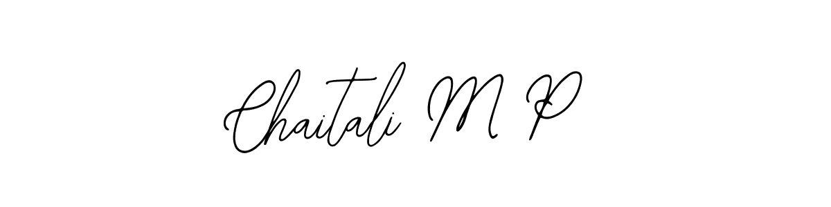 The best way (Bearetta-2O07w) to make a short signature is to pick only two or three words in your name. The name Chaitali M P include a total of six letters. For converting this name. Chaitali M P signature style 12 images and pictures png