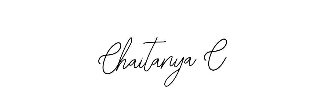 How to make Chaitanya C name signature. Use Bearetta-2O07w style for creating short signs online. This is the latest handwritten sign. Chaitanya C signature style 12 images and pictures png