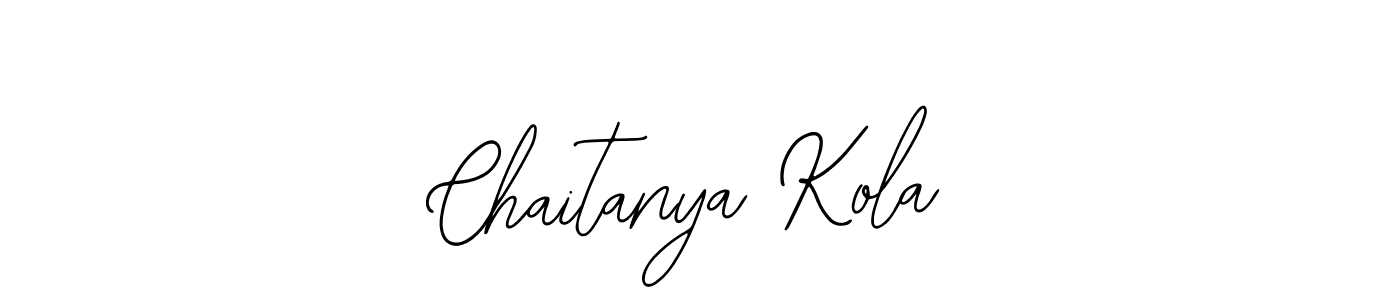 You should practise on your own different ways (Bearetta-2O07w) to write your name (Chaitanya Kola) in signature. don't let someone else do it for you. Chaitanya Kola signature style 12 images and pictures png