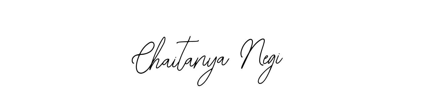 How to make Chaitanya Negi name signature. Use Bearetta-2O07w style for creating short signs online. This is the latest handwritten sign. Chaitanya Negi signature style 12 images and pictures png