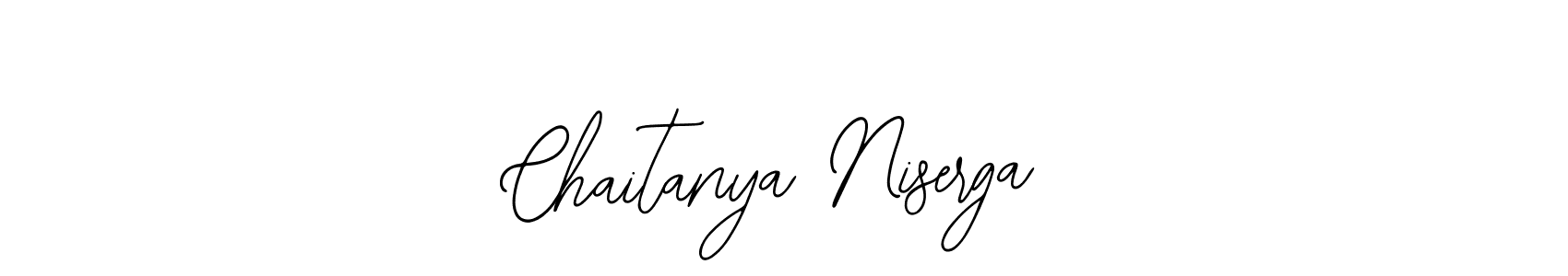 How to make Chaitanya Niserga name signature. Use Bearetta-2O07w style for creating short signs online. This is the latest handwritten sign. Chaitanya Niserga signature style 12 images and pictures png