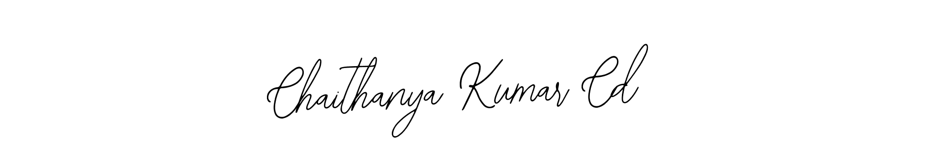 How to make Chaithanya Kumar Cd name signature. Use Bearetta-2O07w style for creating short signs online. This is the latest handwritten sign. Chaithanya Kumar Cd signature style 12 images and pictures png