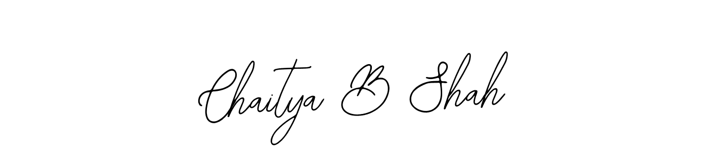 How to make Chaitya B Shah name signature. Use Bearetta-2O07w style for creating short signs online. This is the latest handwritten sign. Chaitya B Shah signature style 12 images and pictures png