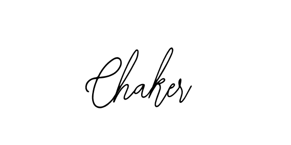 How to make Chaker signature? Bearetta-2O07w is a professional autograph style. Create handwritten signature for Chaker name. Chaker signature style 12 images and pictures png