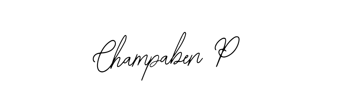 How to make Champaben P signature? Bearetta-2O07w is a professional autograph style. Create handwritten signature for Champaben P name. Champaben P signature style 12 images and pictures png