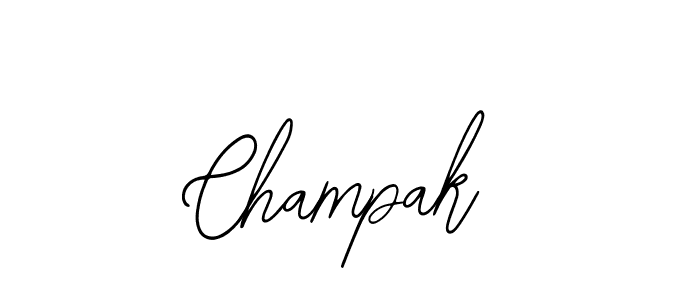 You should practise on your own different ways (Bearetta-2O07w) to write your name (Champak) in signature. don't let someone else do it for you. Champak signature style 12 images and pictures png