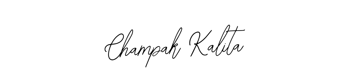 Design your own signature with our free online signature maker. With this signature software, you can create a handwritten (Bearetta-2O07w) signature for name Champak Kalita. Champak Kalita signature style 12 images and pictures png