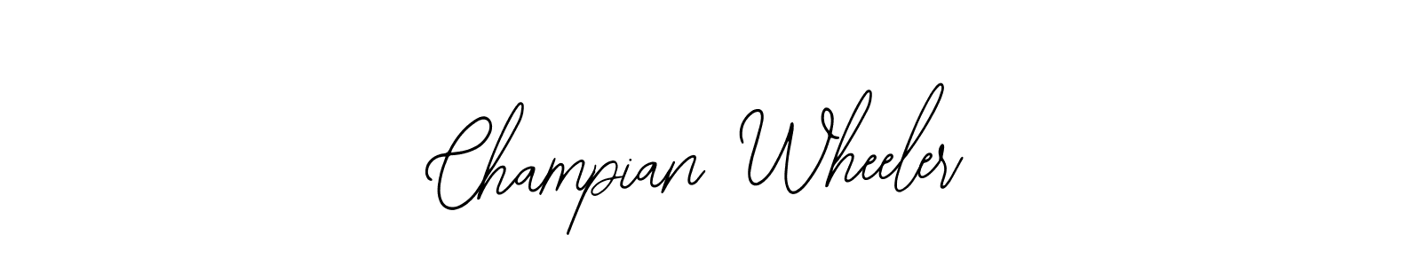 How to Draw Champian Wheeler signature style? Bearetta-2O07w is a latest design signature styles for name Champian Wheeler. Champian Wheeler signature style 12 images and pictures png
