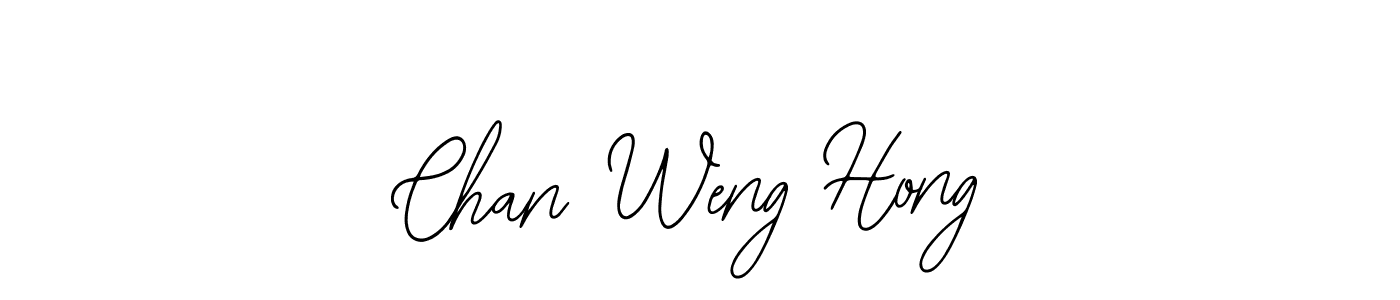 You should practise on your own different ways (Bearetta-2O07w) to write your name (Chan Weng Hong) in signature. don't let someone else do it for you. Chan Weng Hong signature style 12 images and pictures png