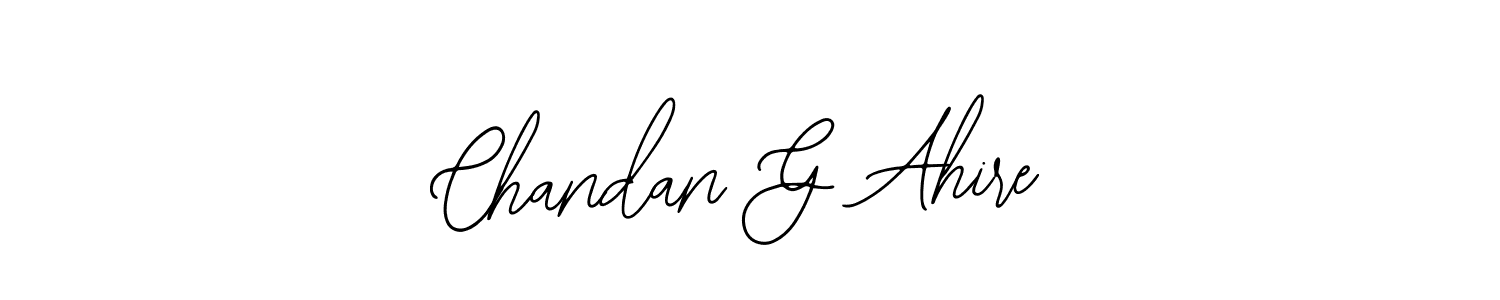 The best way (Bearetta-2O07w) to make a short signature is to pick only two or three words in your name. The name Chandan G Ahire include a total of six letters. For converting this name. Chandan G Ahire signature style 12 images and pictures png