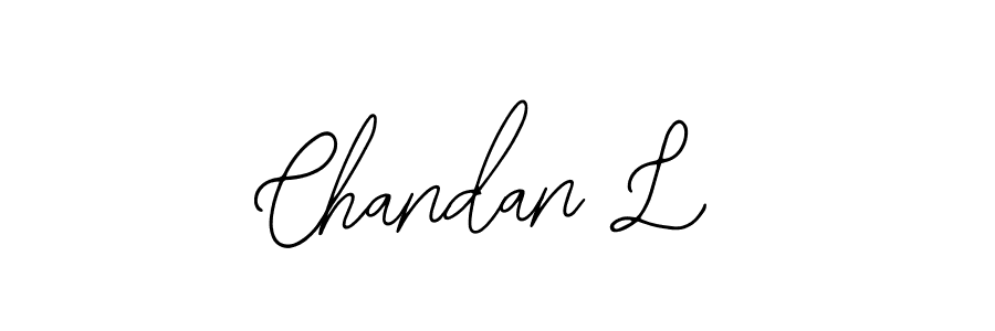 How to make Chandan L name signature. Use Bearetta-2O07w style for creating short signs online. This is the latest handwritten sign. Chandan L signature style 12 images and pictures png