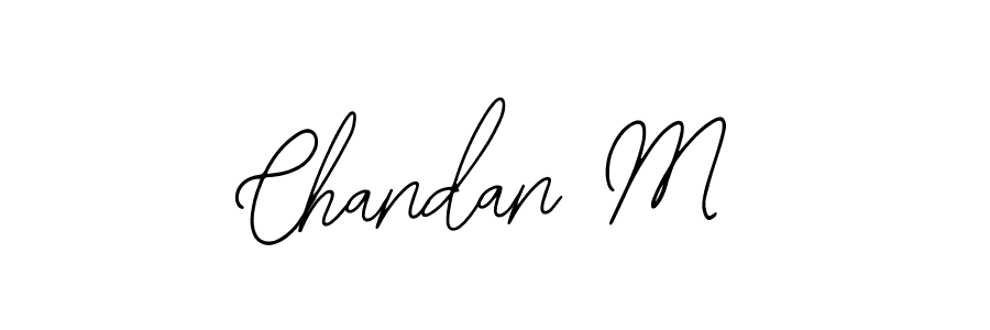 if you are searching for the best signature style for your name Chandan M. so please give up your signature search. here we have designed multiple signature styles  using Bearetta-2O07w. Chandan M signature style 12 images and pictures png