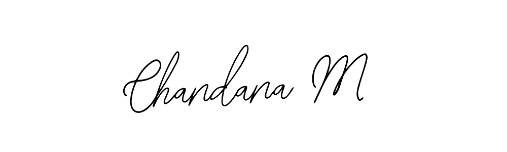 Also You can easily find your signature by using the search form. We will create Chandana M name handwritten signature images for you free of cost using Bearetta-2O07w sign style. Chandana M signature style 12 images and pictures png