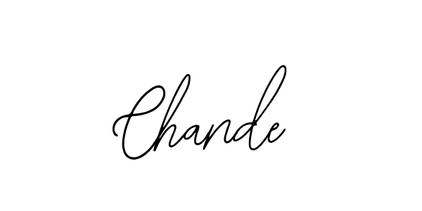 How to make Chande signature? Bearetta-2O07w is a professional autograph style. Create handwritten signature for Chande name. Chande signature style 12 images and pictures png