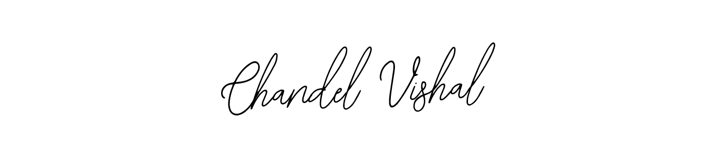 How to make Chandel Vishal name signature. Use Bearetta-2O07w style for creating short signs online. This is the latest handwritten sign. Chandel Vishal signature style 12 images and pictures png