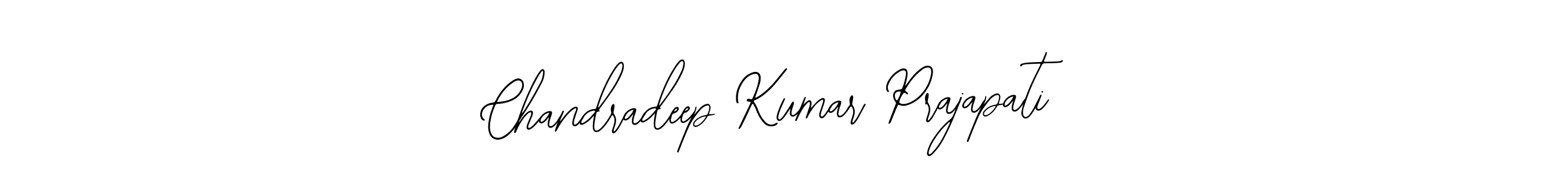 How to make Chandradeep Kumar Prajapati name signature. Use Bearetta-2O07w style for creating short signs online. This is the latest handwritten sign. Chandradeep Kumar Prajapati signature style 12 images and pictures png