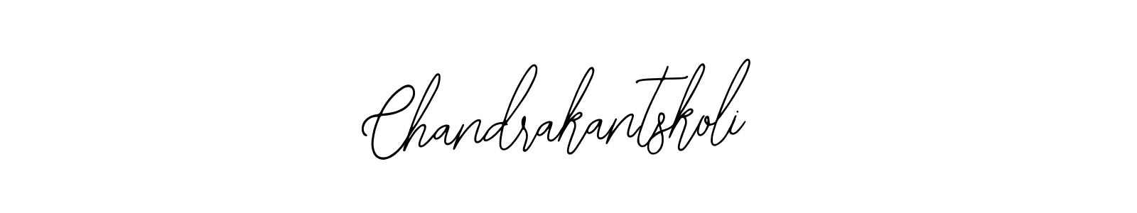 How to make Chandrakantskoli name signature. Use Bearetta-2O07w style for creating short signs online. This is the latest handwritten sign. Chandrakantskoli signature style 12 images and pictures png