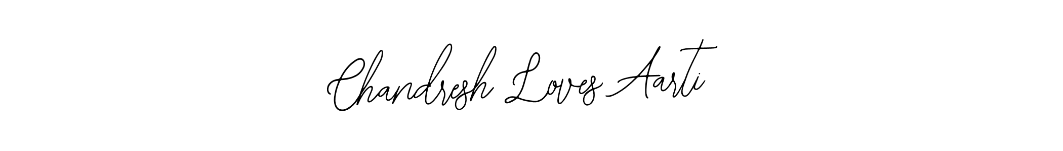 How to make Chandresh Loves Aarti name signature. Use Bearetta-2O07w style for creating short signs online. This is the latest handwritten sign. Chandresh Loves Aarti signature style 12 images and pictures png