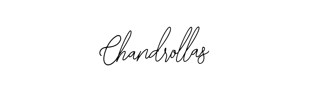 How to make Chandrollas name signature. Use Bearetta-2O07w style for creating short signs online. This is the latest handwritten sign. Chandrollas signature style 12 images and pictures png