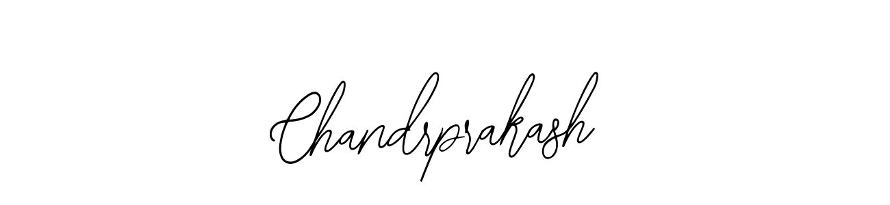 How to make Chandrprakash name signature. Use Bearetta-2O07w style for creating short signs online. This is the latest handwritten sign. Chandrprakash signature style 12 images and pictures png