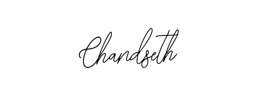 You should practise on your own different ways (Bearetta-2O07w) to write your name (Chandseth) in signature. don't let someone else do it for you. Chandseth signature style 12 images and pictures png