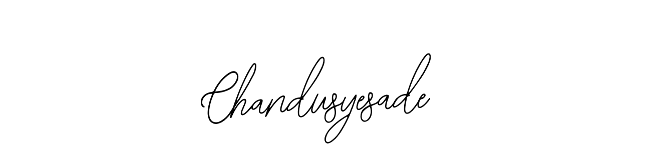 The best way (Bearetta-2O07w) to make a short signature is to pick only two or three words in your name. The name Chandusyesade include a total of six letters. For converting this name. Chandusyesade signature style 12 images and pictures png