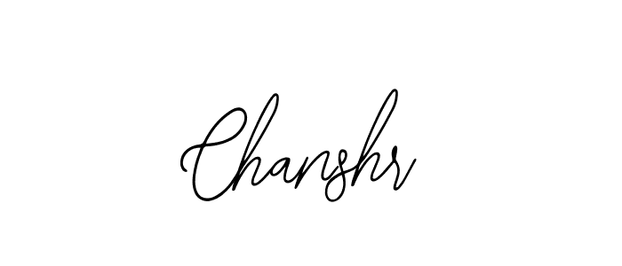 Design your own signature with our free online signature maker. With this signature software, you can create a handwritten (Bearetta-2O07w) signature for name Chanshr. Chanshr signature style 12 images and pictures png