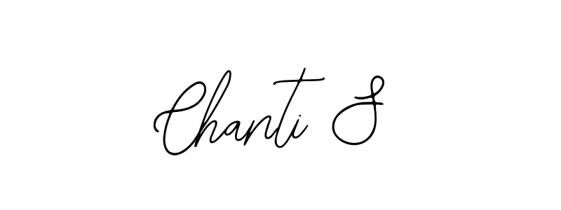 You should practise on your own different ways (Bearetta-2O07w) to write your name (Chanti S) in signature. don't let someone else do it for you. Chanti S signature style 12 images and pictures png