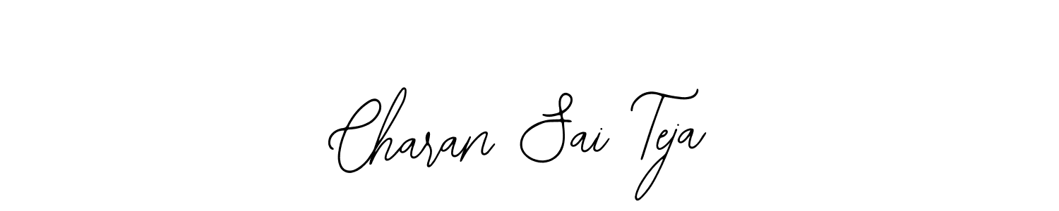 Use a signature maker to create a handwritten signature online. With this signature software, you can design (Bearetta-2O07w) your own signature for name Charan Sai Teja. Charan Sai Teja signature style 12 images and pictures png