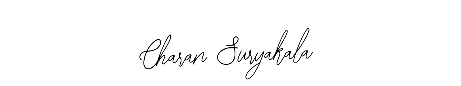 How to make Charan Suryakala name signature. Use Bearetta-2O07w style for creating short signs online. This is the latest handwritten sign. Charan Suryakala signature style 12 images and pictures png