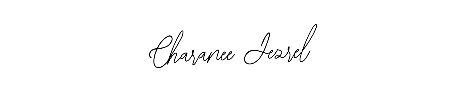 You should practise on your own different ways (Bearetta-2O07w) to write your name (Charanee Jezrel) in signature. don't let someone else do it for you. Charanee Jezrel signature style 12 images and pictures png
