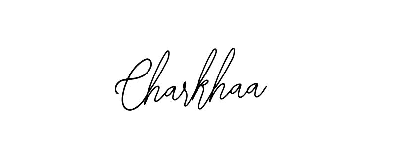 You should practise on your own different ways (Bearetta-2O07w) to write your name (Charkhaa) in signature. don't let someone else do it for you. Charkhaa signature style 12 images and pictures png