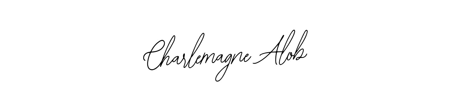 How to make Charlemagne Alob name signature. Use Bearetta-2O07w style for creating short signs online. This is the latest handwritten sign. Charlemagne Alob signature style 12 images and pictures png