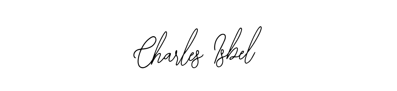 How to make Charles Isbel name signature. Use Bearetta-2O07w style for creating short signs online. This is the latest handwritten sign. Charles Isbel signature style 12 images and pictures png