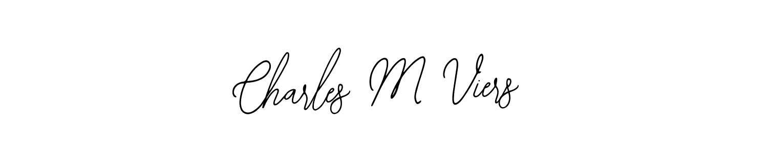 How to make Charles M Viers name signature. Use Bearetta-2O07w style for creating short signs online. This is the latest handwritten sign. Charles M Viers signature style 12 images and pictures png