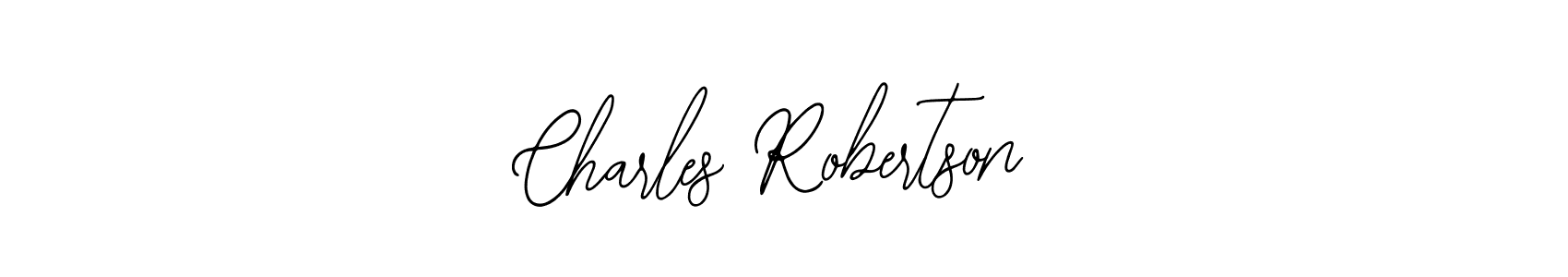You should practise on your own different ways (Bearetta-2O07w) to write your name (Charles Robertson) in signature. don't let someone else do it for you. Charles Robertson signature style 12 images and pictures png